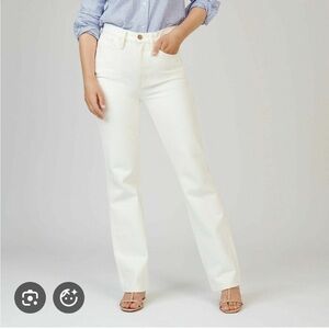 J. Crew Rigid Full Length Bootcut Jeans in Ivory Cream White Size 25